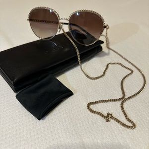Chanel Pantos sunglasses with chain